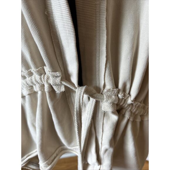 Free People We The Free Emilia Cardigan Hoodie Slouchy Oversized XS tan EUC - Picture 3 of 16